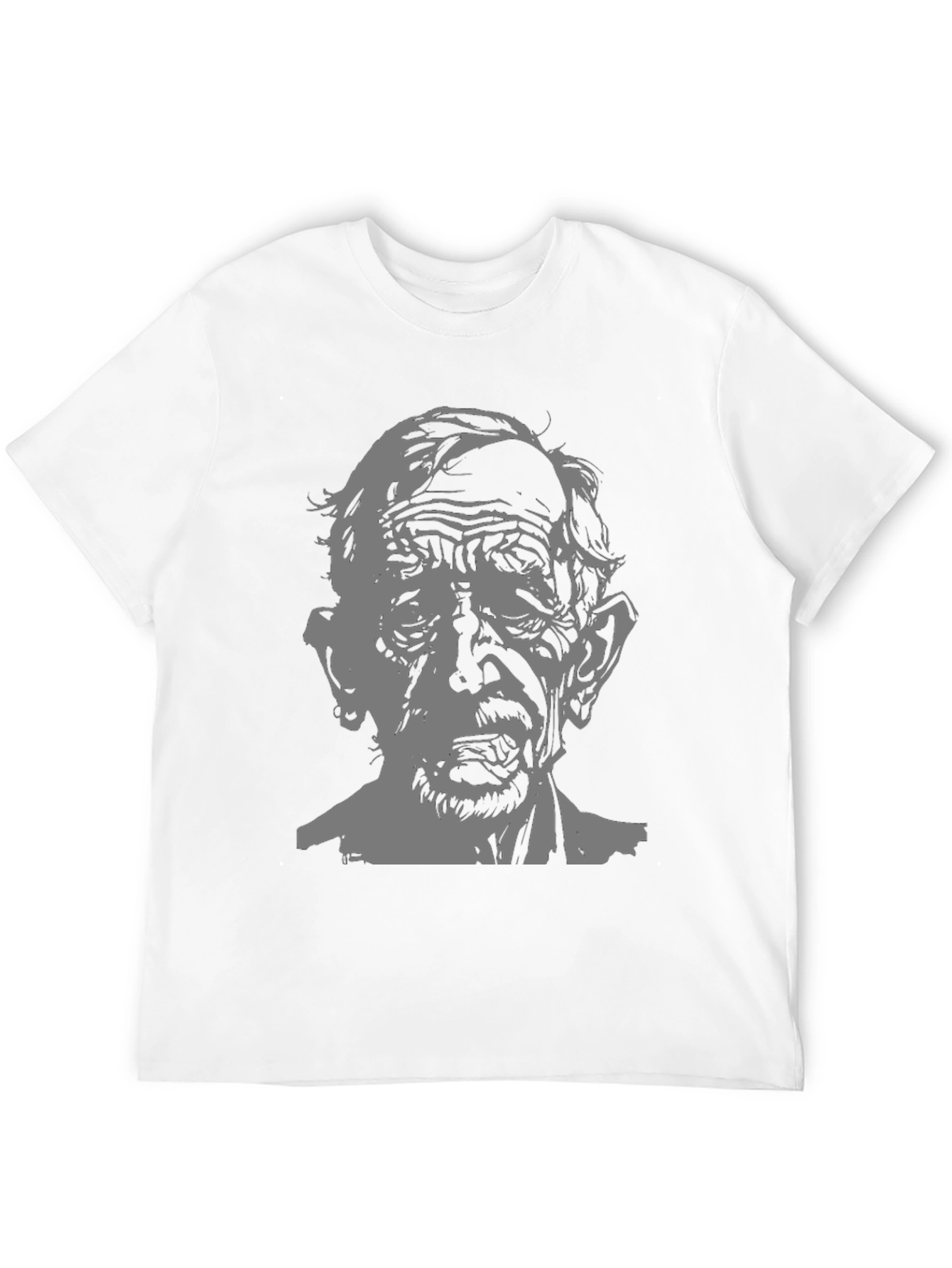 Creepy Old Man Graphic T-Shirt - Black Tee