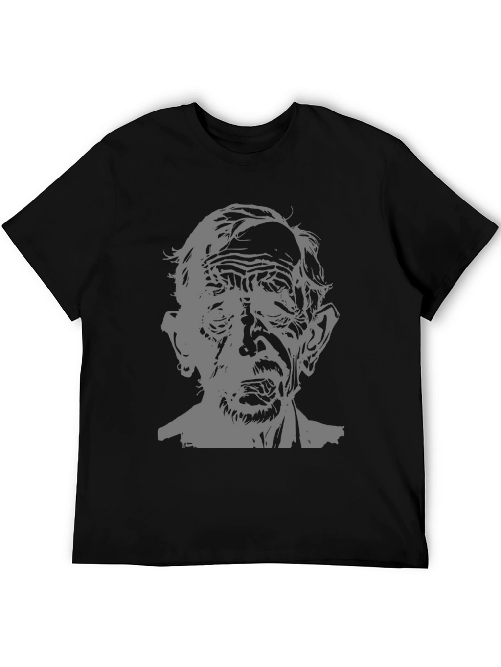 Creepy Old Man Graphic T-Shirt - Black Tee