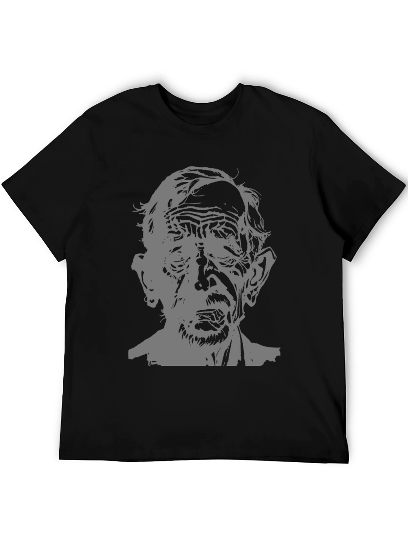 Creepy Old Man Graphic T-Shirt - Black Tee