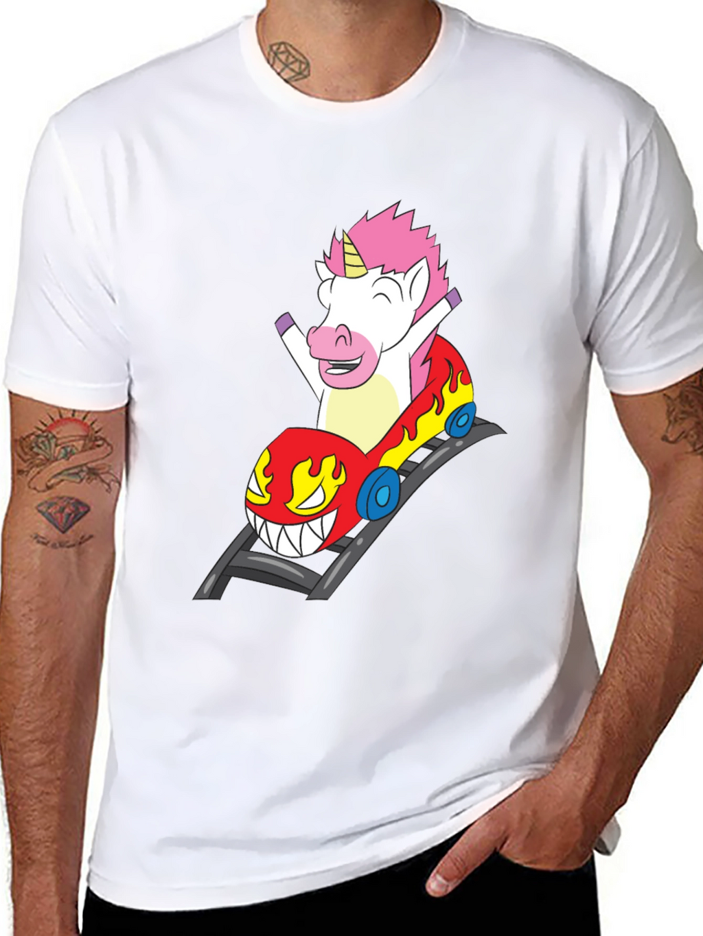 Unicorn Roller Coaster Ride Graphic Tee
