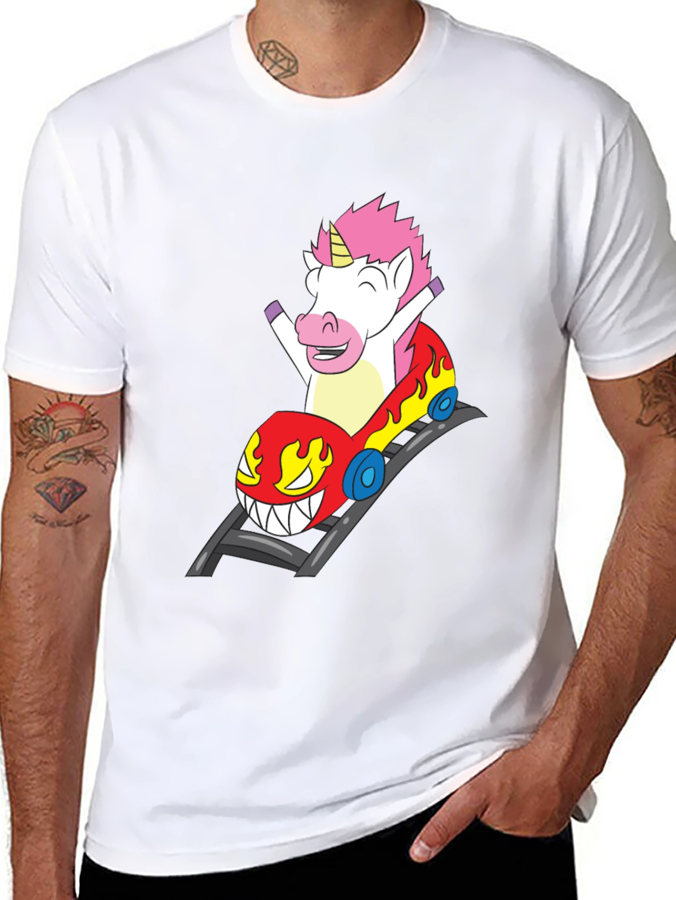 Unicorn Roller Coaster Ride Graphic Tee