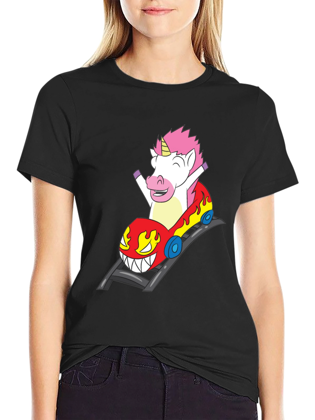 Unicorn Roller Coaster Ride Graphic Tee
