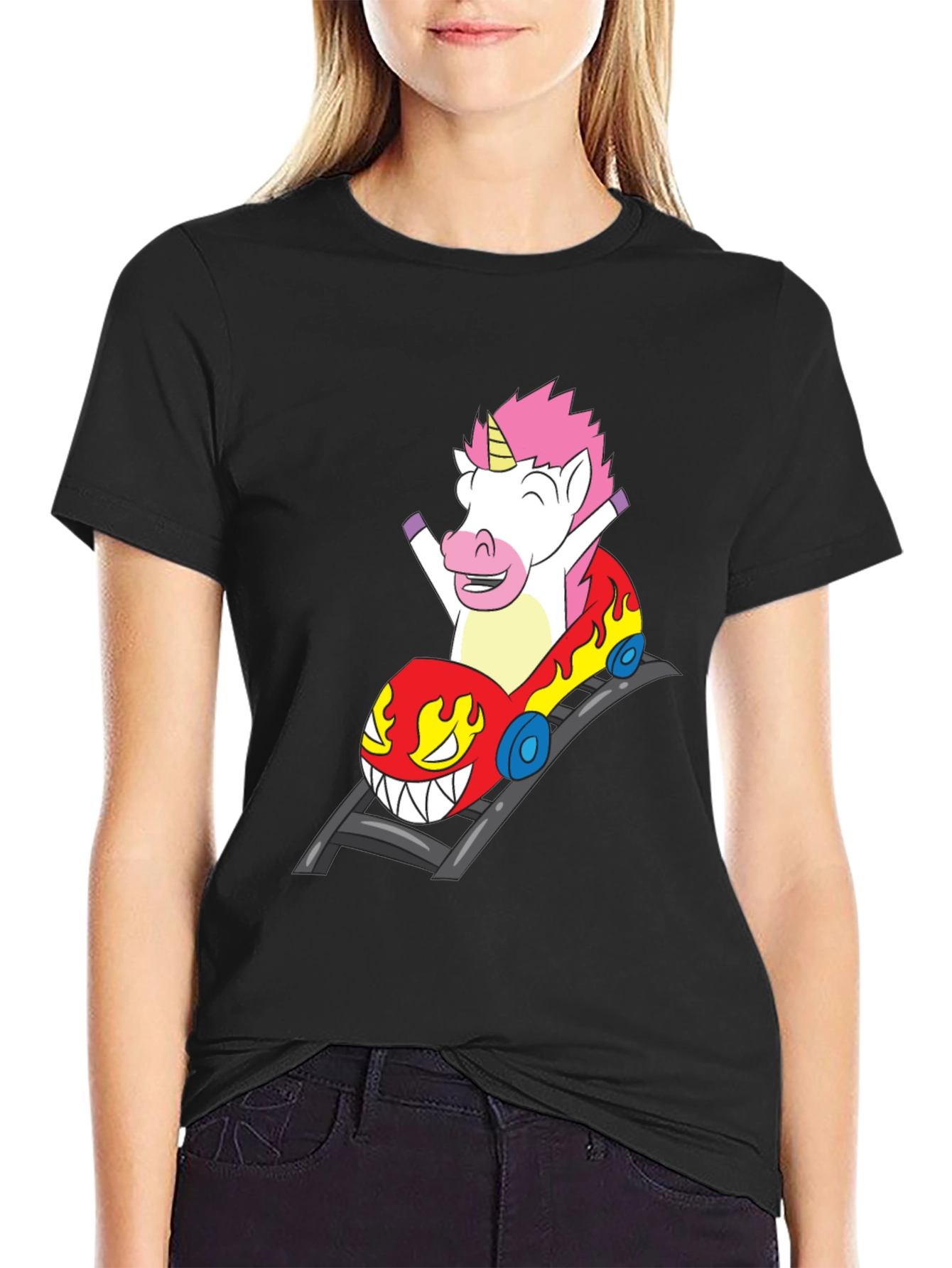 Unicorn Roller Coaster Ride Graphic Tee