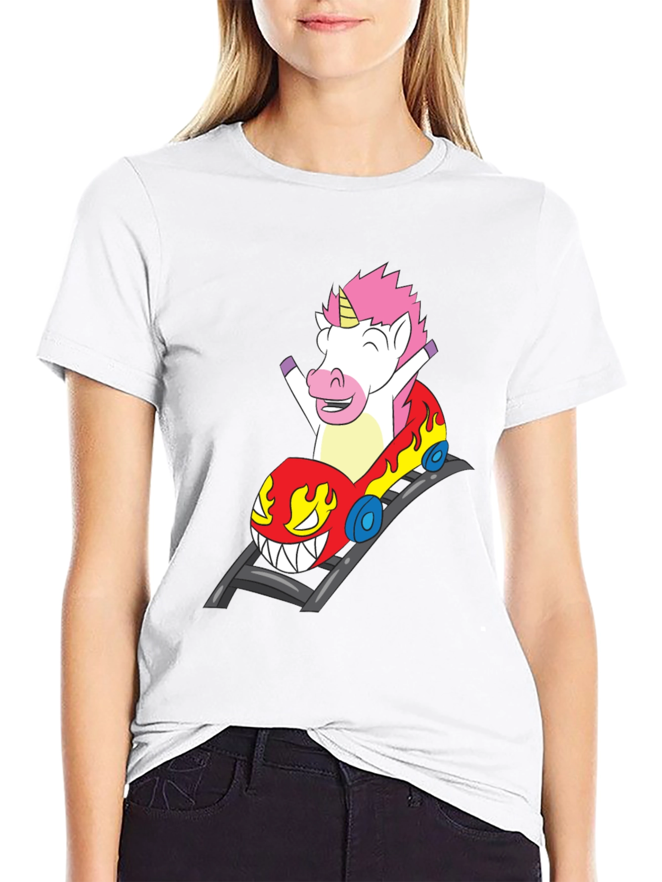 Unicorn Roller Coaster Ride Graphic Tee