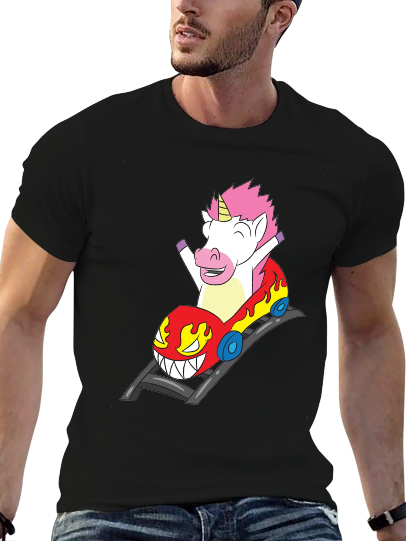 Unicorn Roller Coaster Ride Graphic Tee
