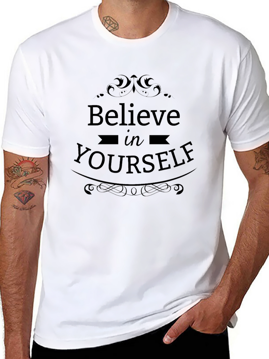Believe in Yourself Graphic Tee - Black