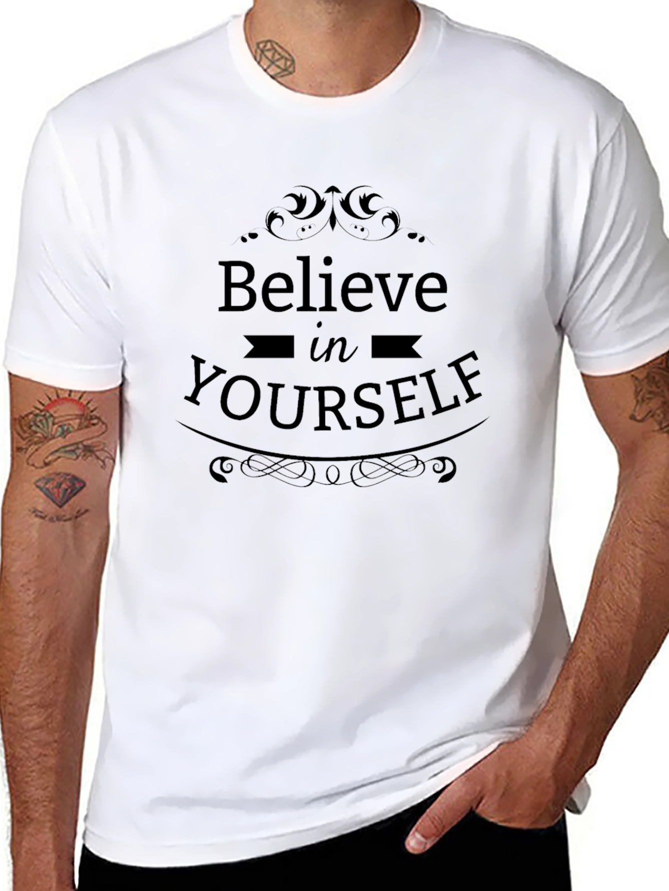 Believe in Yourself Graphic Tee - Black