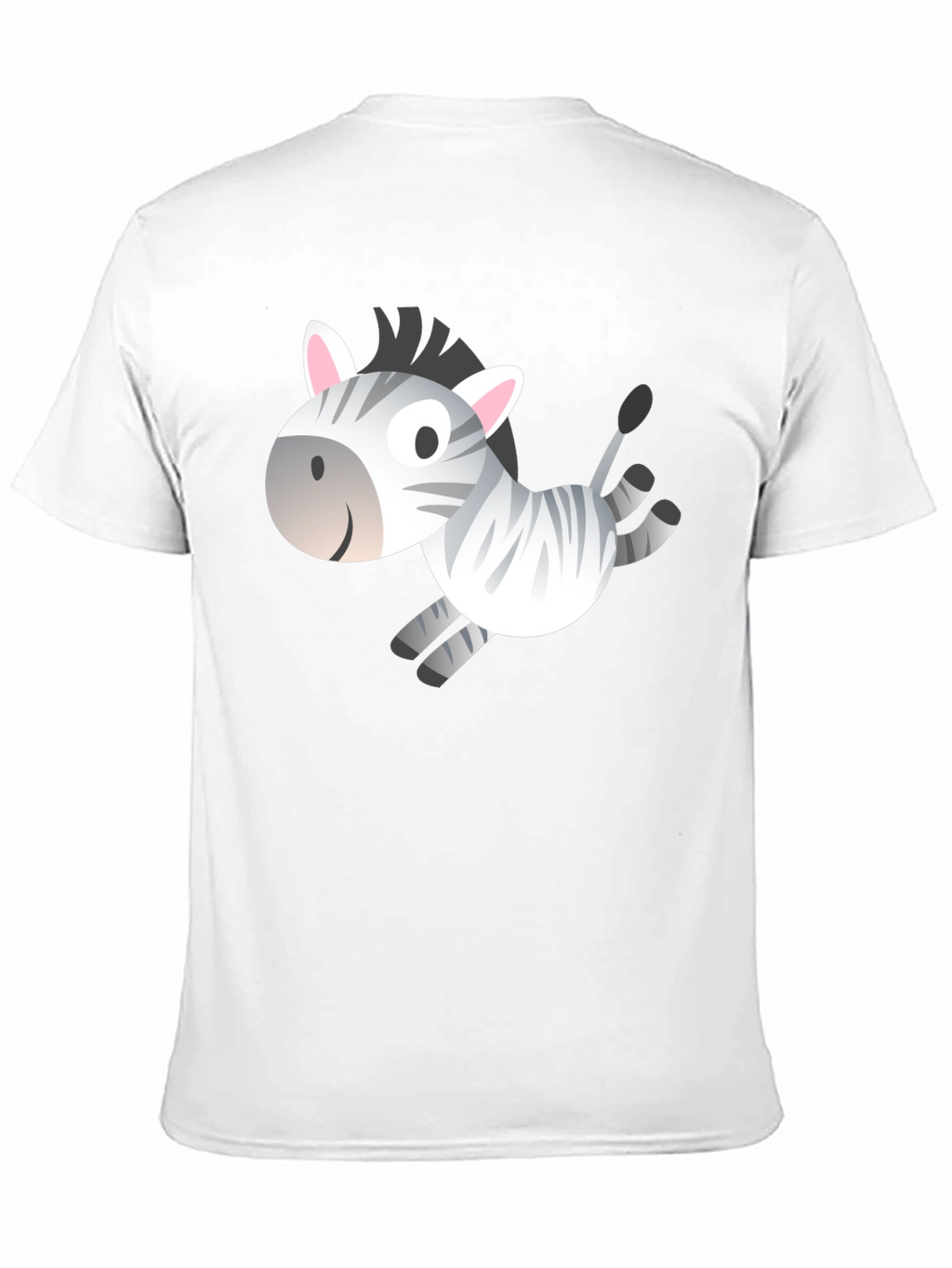 Zebra Cartoon Graphic Black T-Shirt