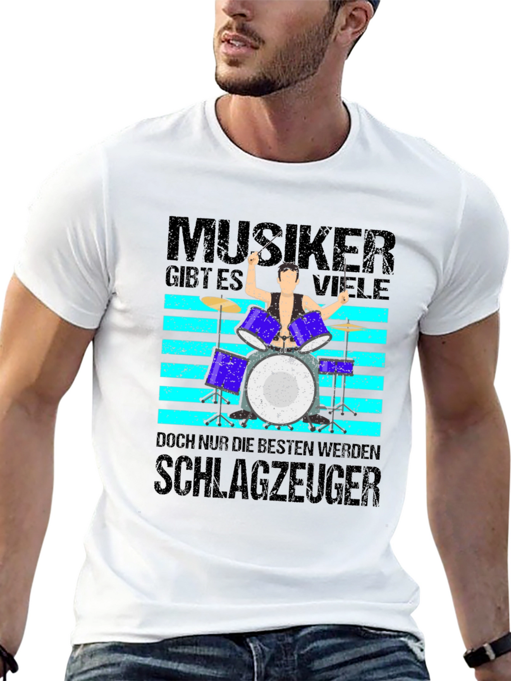 Musiker Schlagzeuger Graphic T-Shirt - Drummer Tee