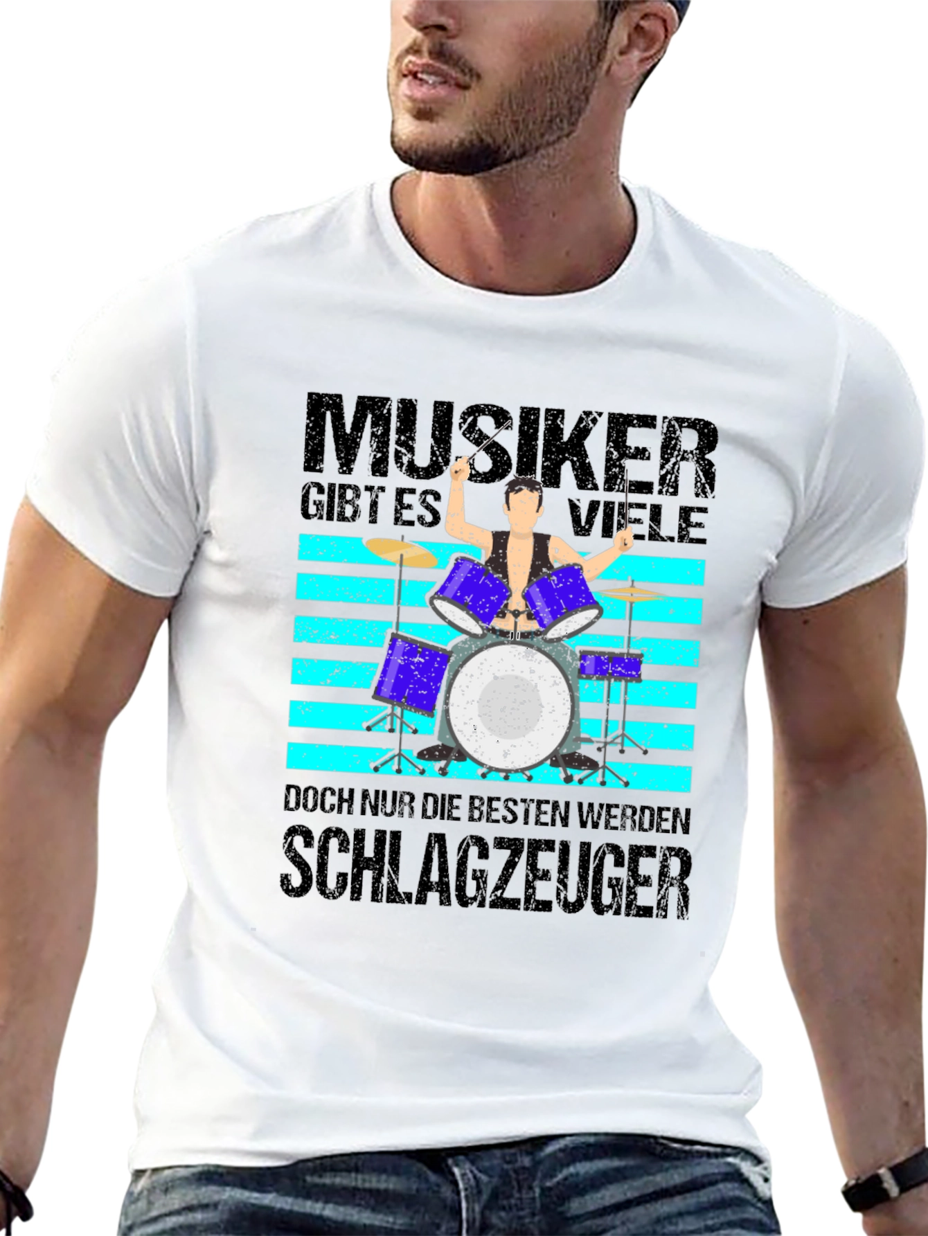 Musiker Schlagzeuger Graphic T-Shirt - Drummer Tee