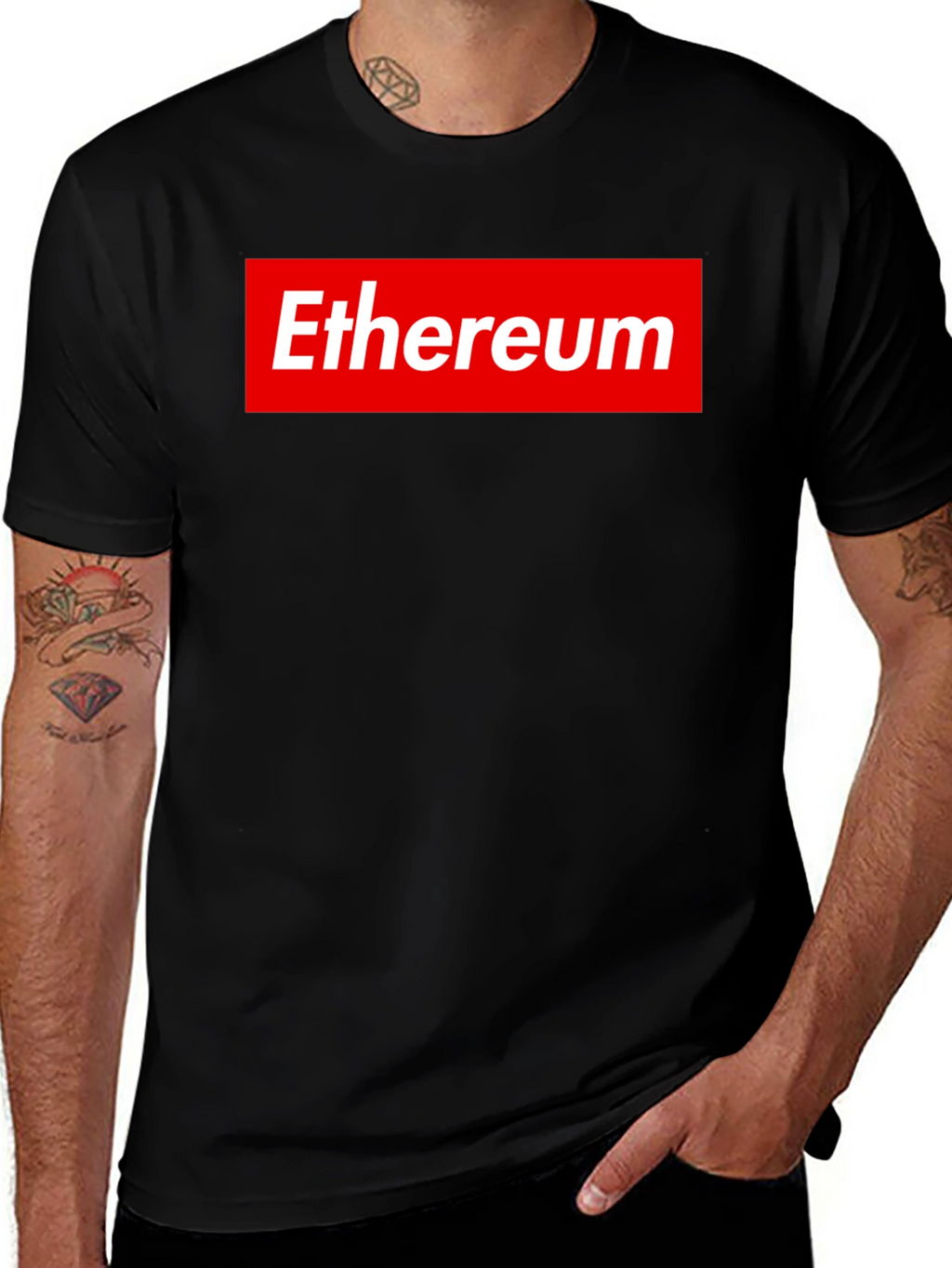 Ethereum Logo Black T-Shirt - Supreme Style