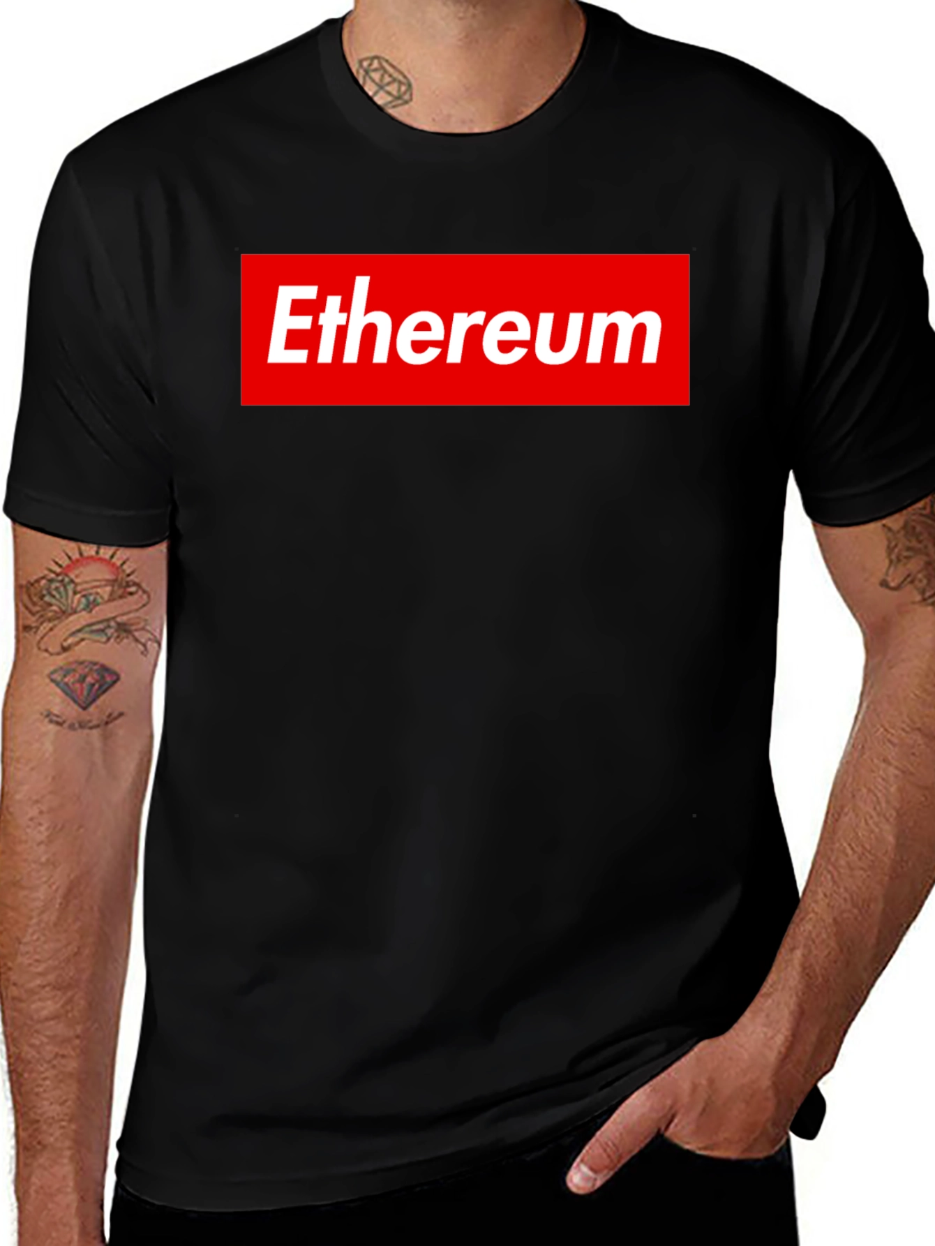 Ethereum Logo Black T-Shirt - Supreme Style