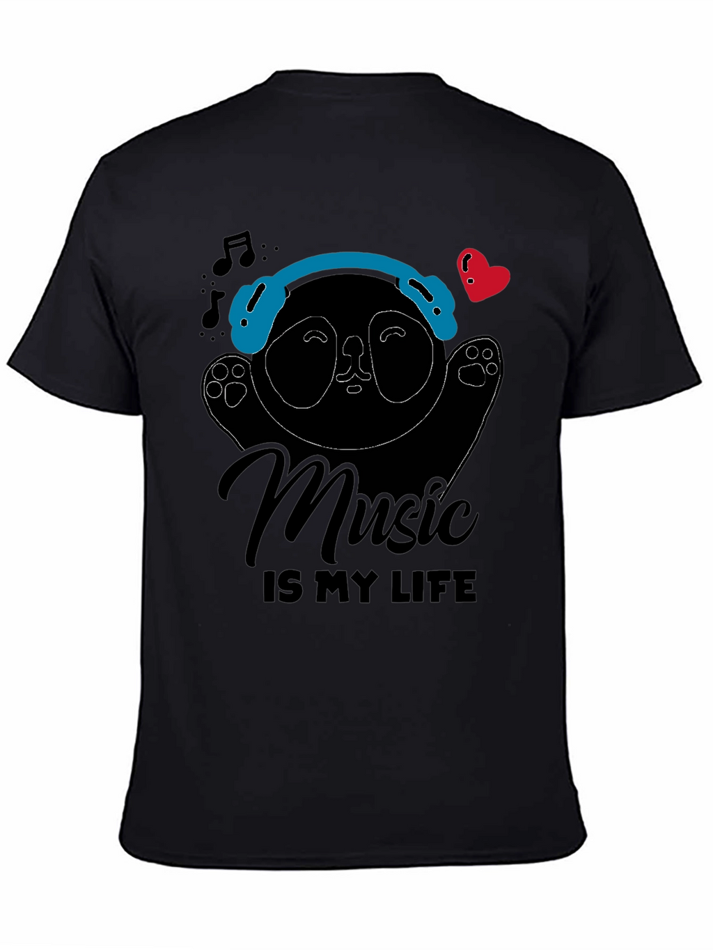 Music Panda Graphic Tee - Music is My Life