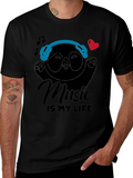 Music Panda Graphic Tee - Music is My Life