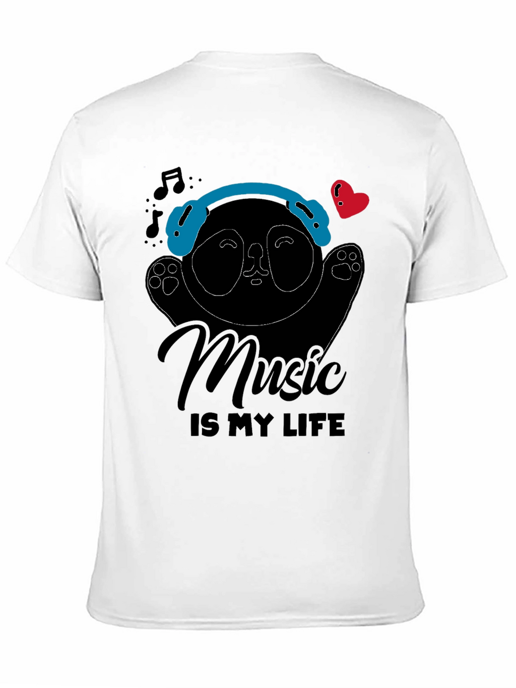 Music Panda Graphic Tee - Music is My Life