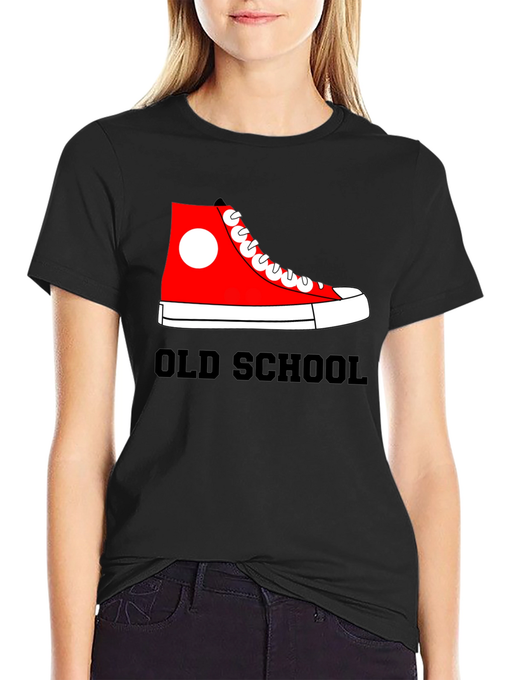 Old School Sneaker Graphic Tee - Retro Style