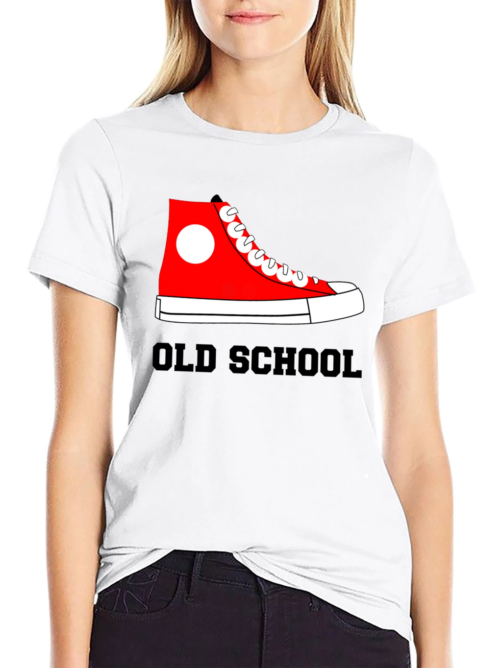 Old School Sneaker Graphic Tee - Retro Style