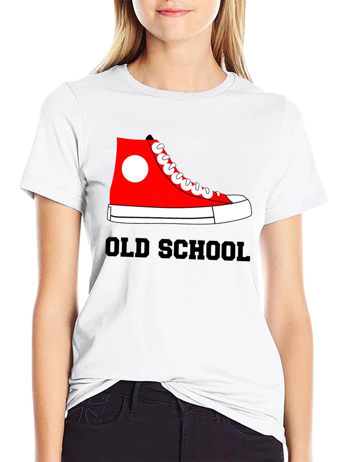 Old School Sneaker Graphic Tee - Retro Style