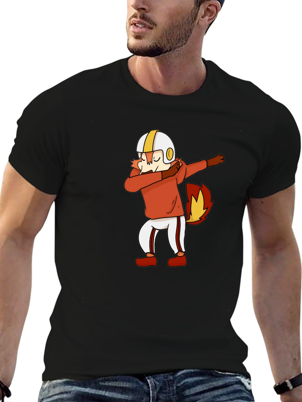 Dabbing Fox Football T-Shirt