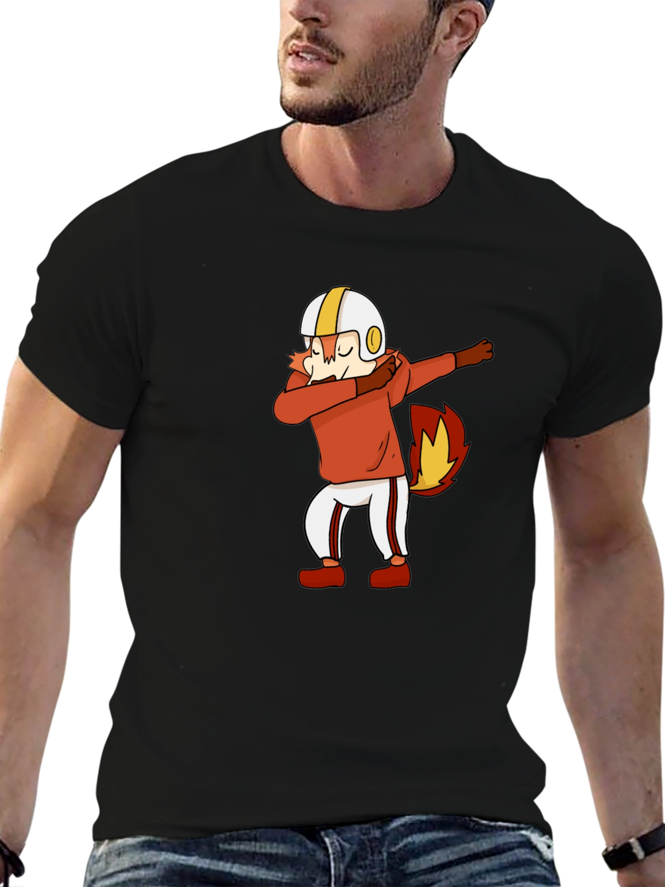 Dabbing Fox Football T-Shirt