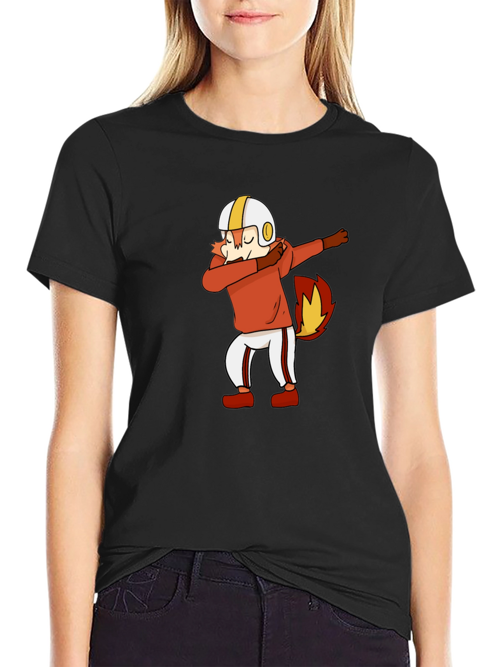 Dabbing Fox Football T-Shirt
