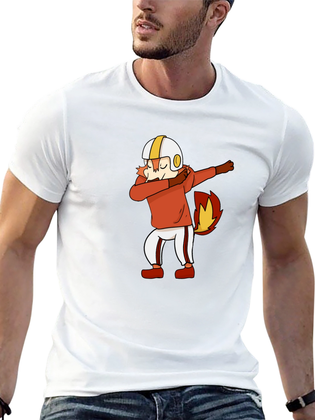 Dabbing Fox Football T-Shirt
