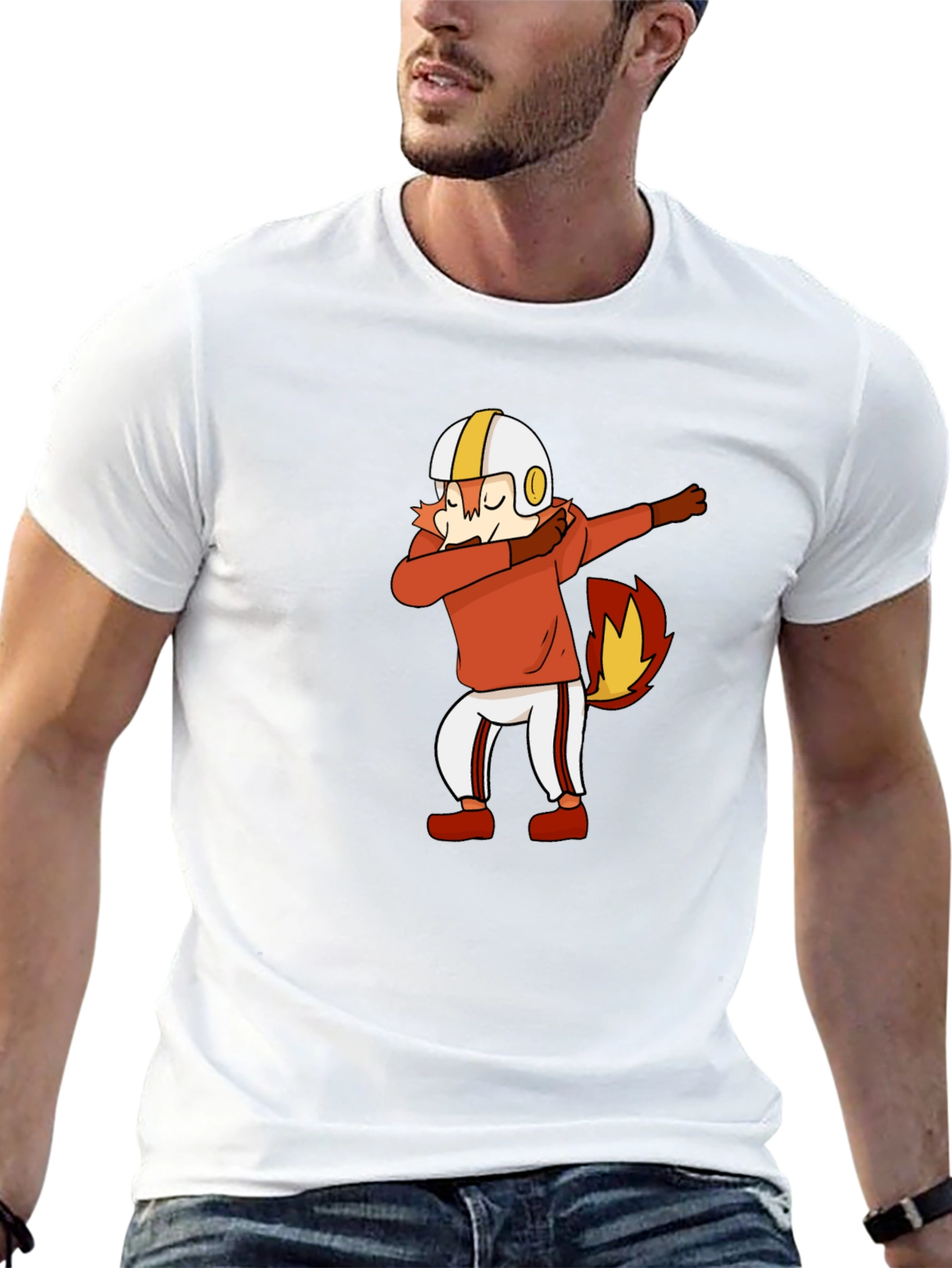 Dabbing Fox Football T-Shirt