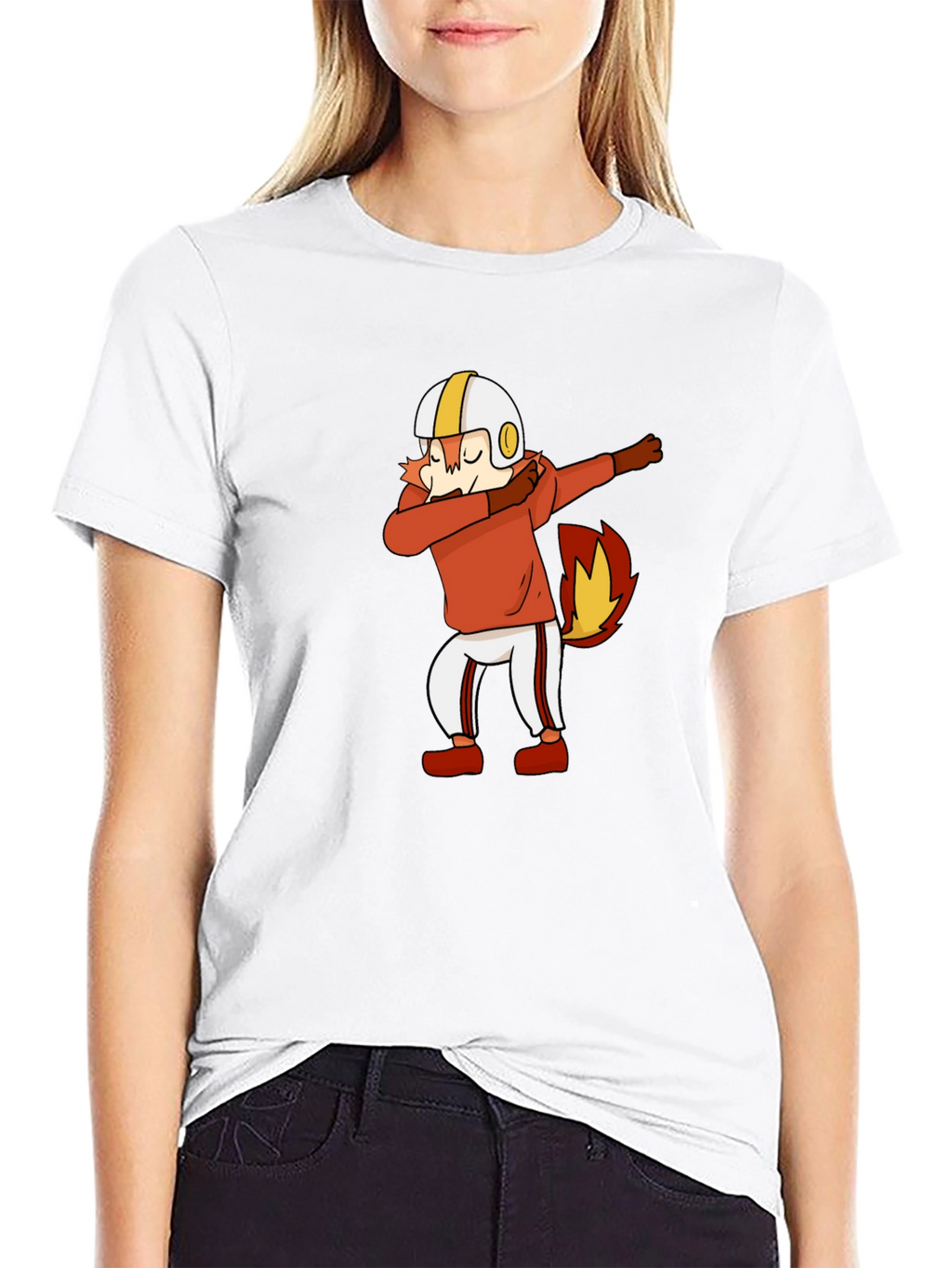 Dabbing Fox Football T-Shirt