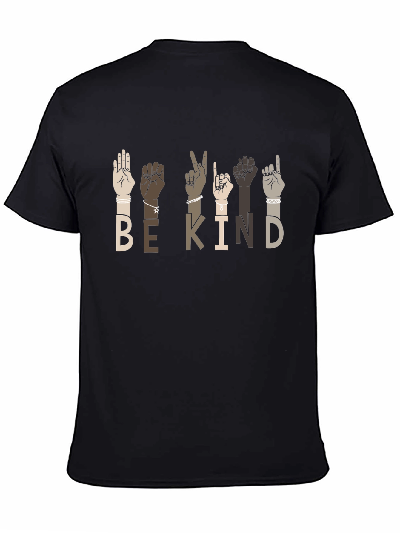 Be Kind ASL Graphic T-Shirt - Black