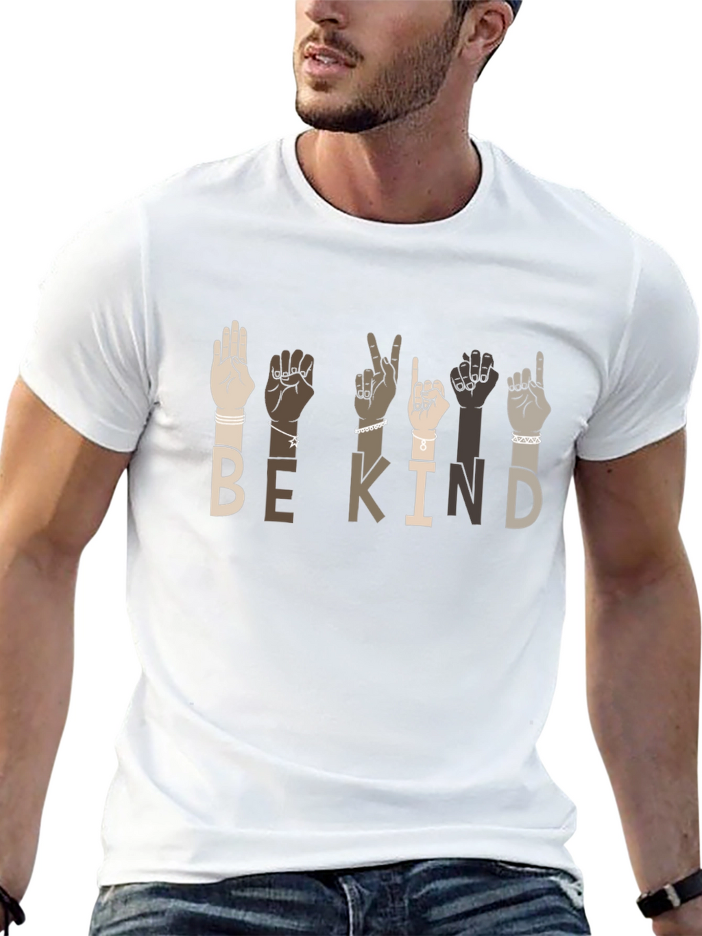 Be Kind ASL Graphic T-Shirt - Black