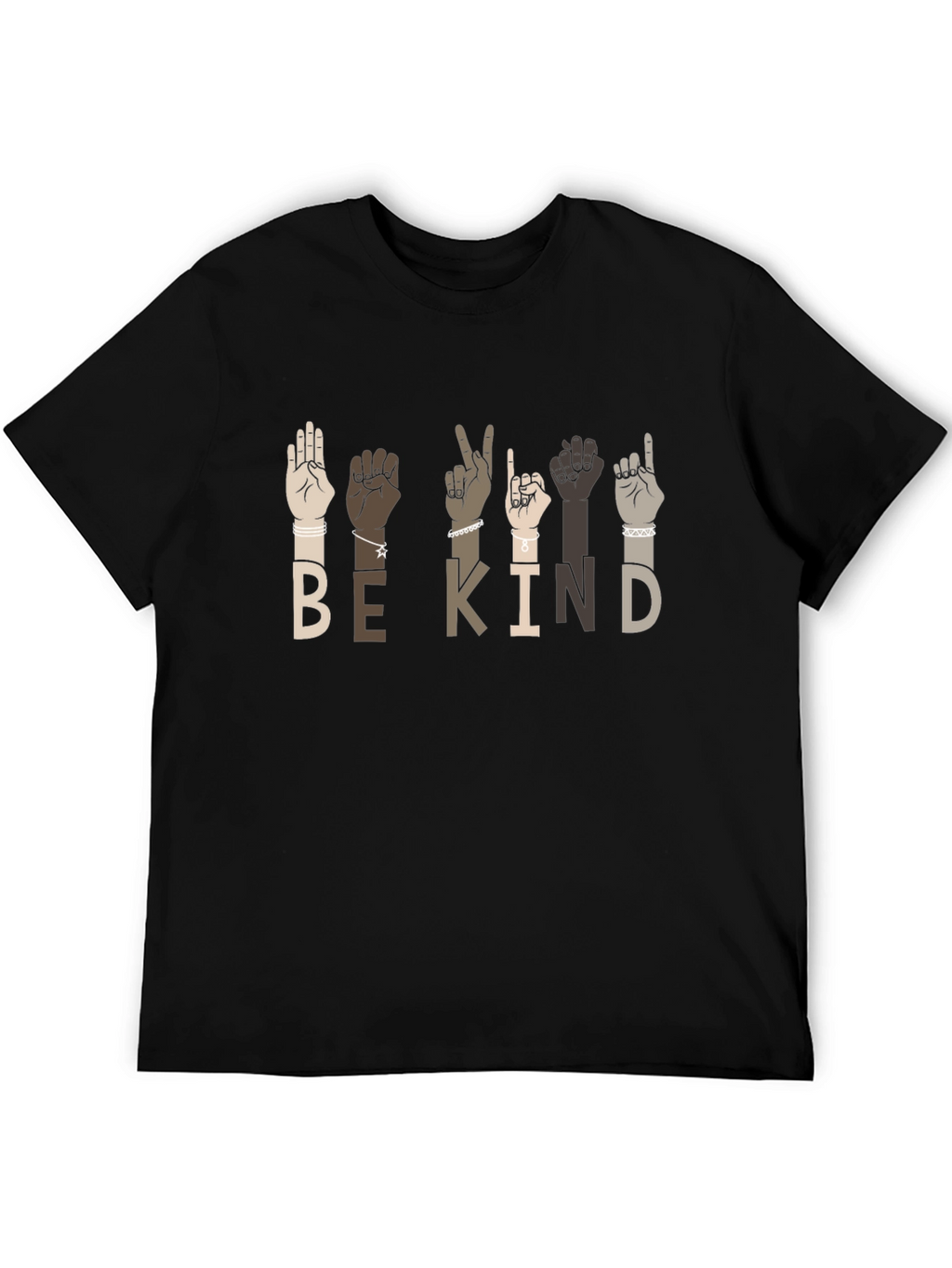 Be Kind ASL Graphic T-Shirt - Black