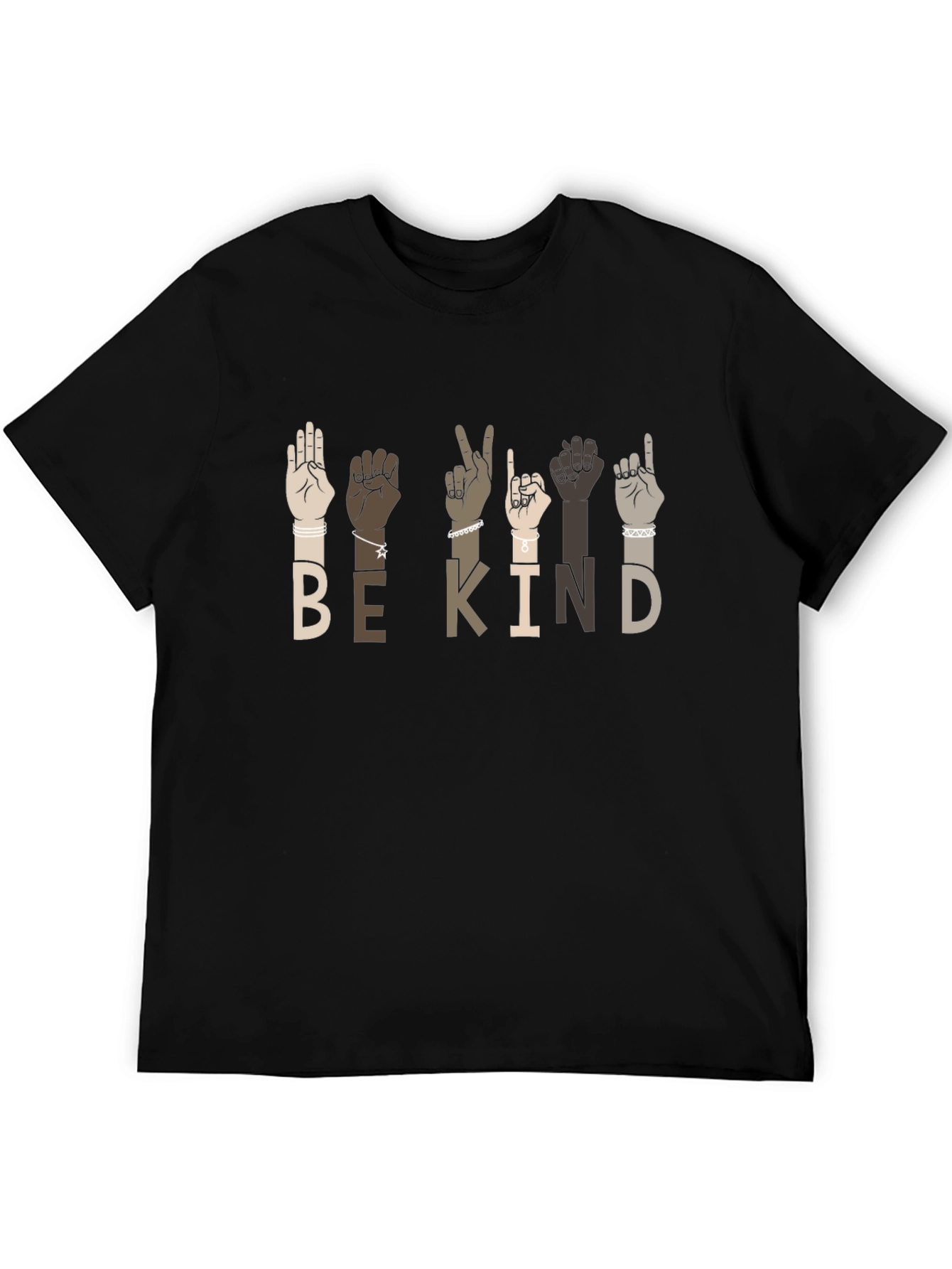 Be Kind ASL Graphic T-Shirt - Black