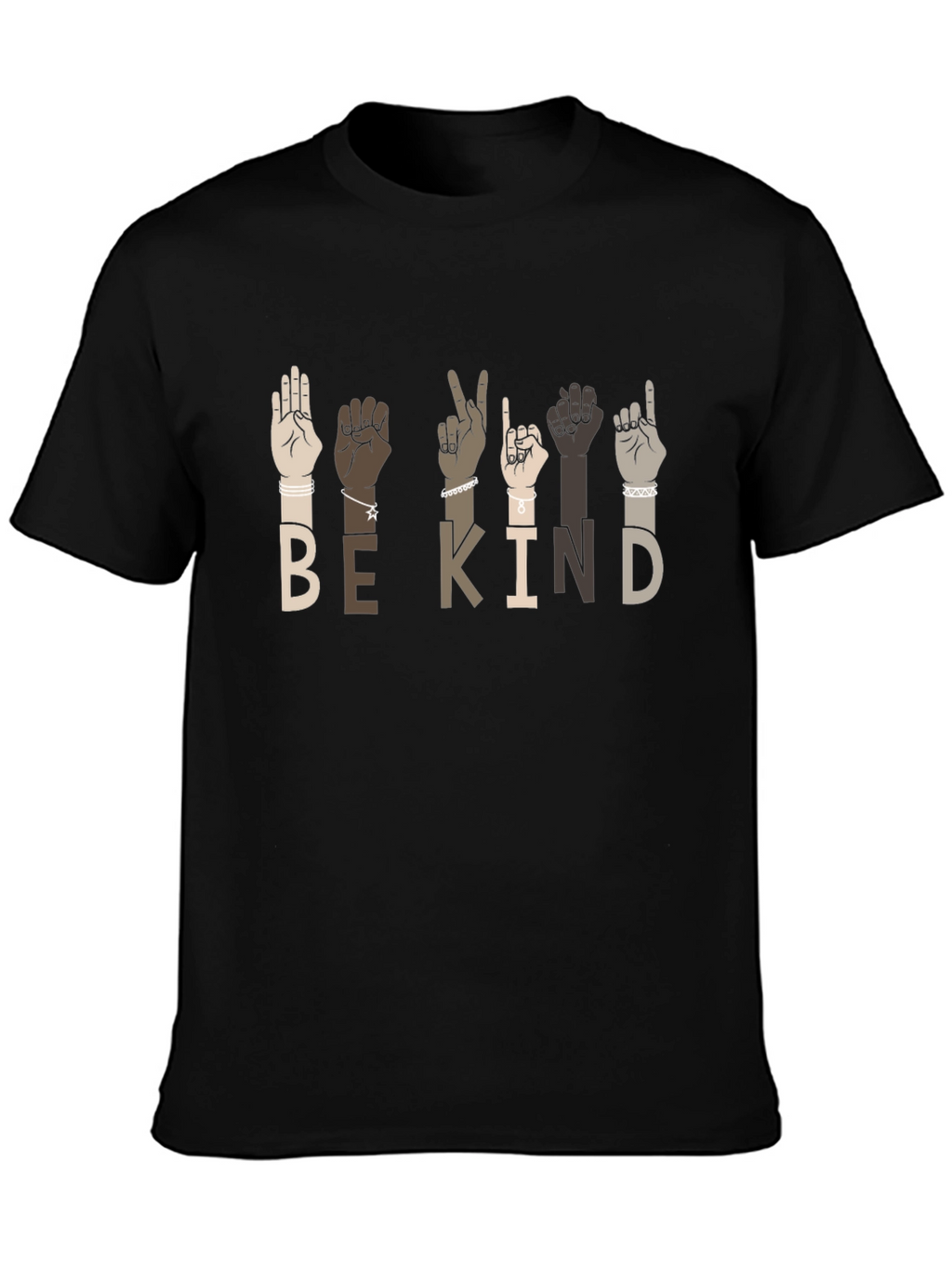 Be Kind ASL Graphic T-Shirt - Black