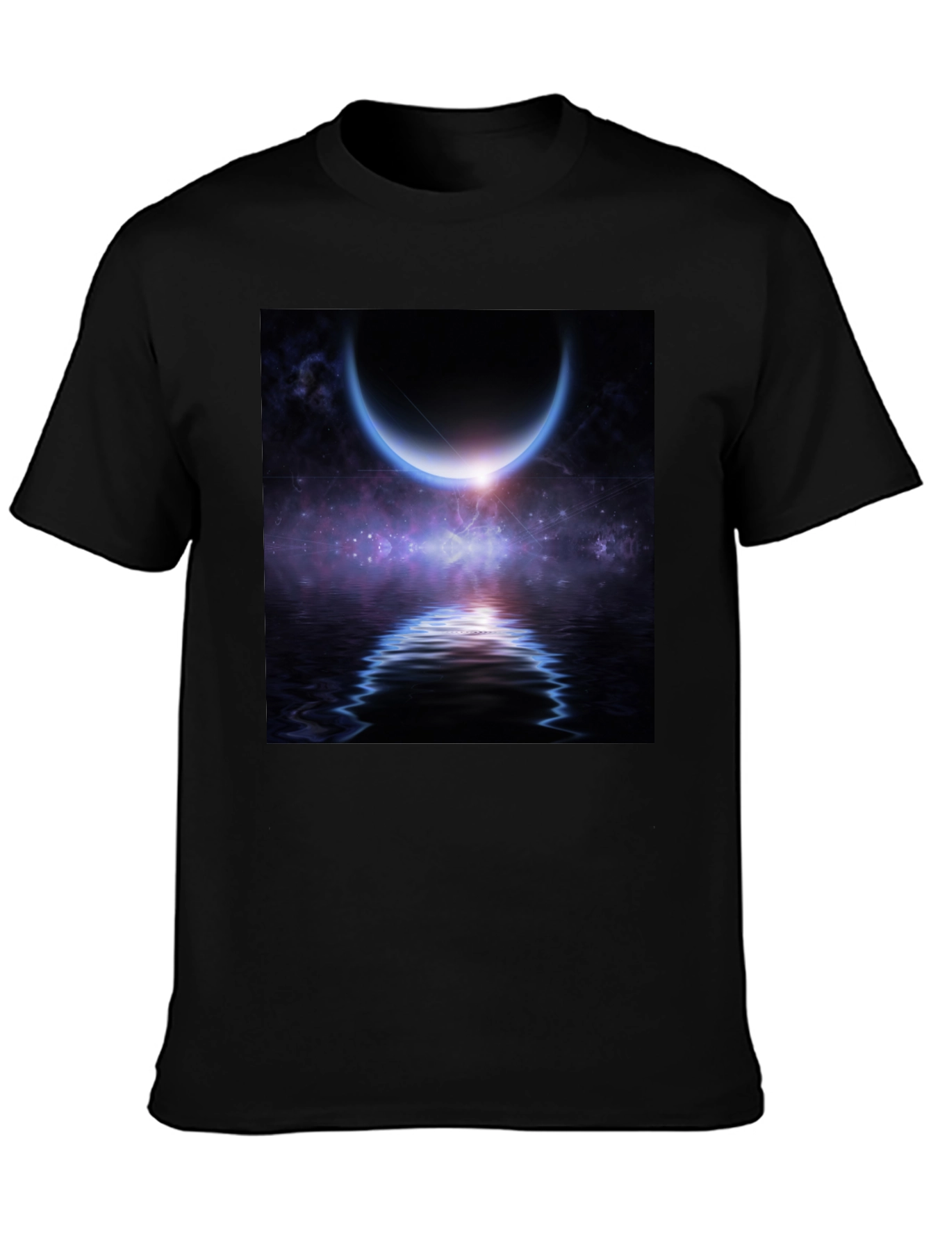 Cosmic Crescent Moon T-Shirt