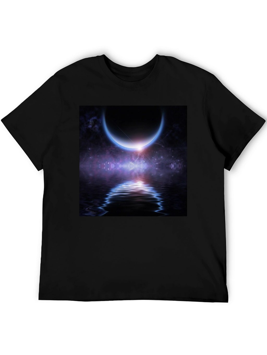 Cosmic Crescent Moon T-Shirt