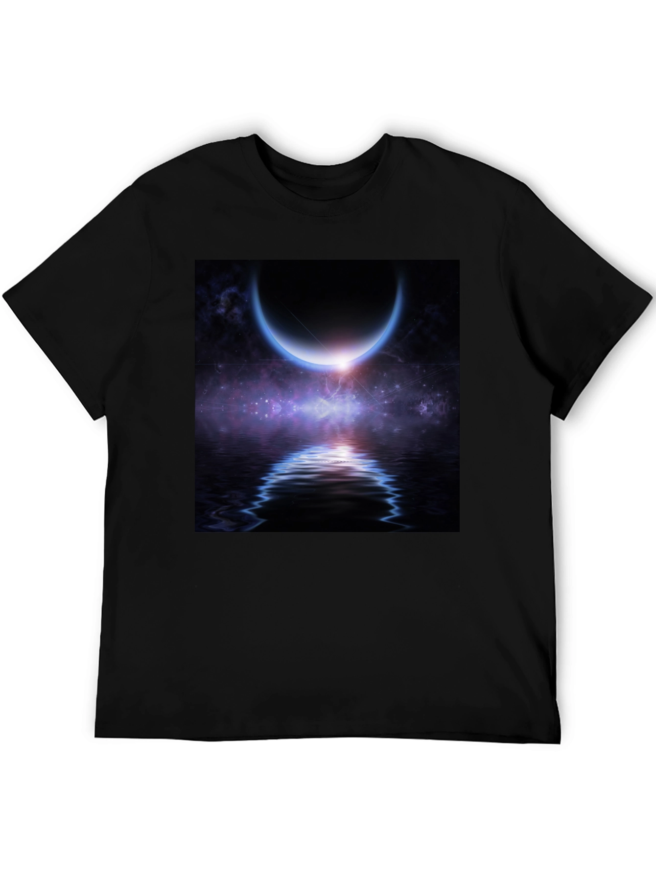 Cosmic Crescent Moon T-Shirt