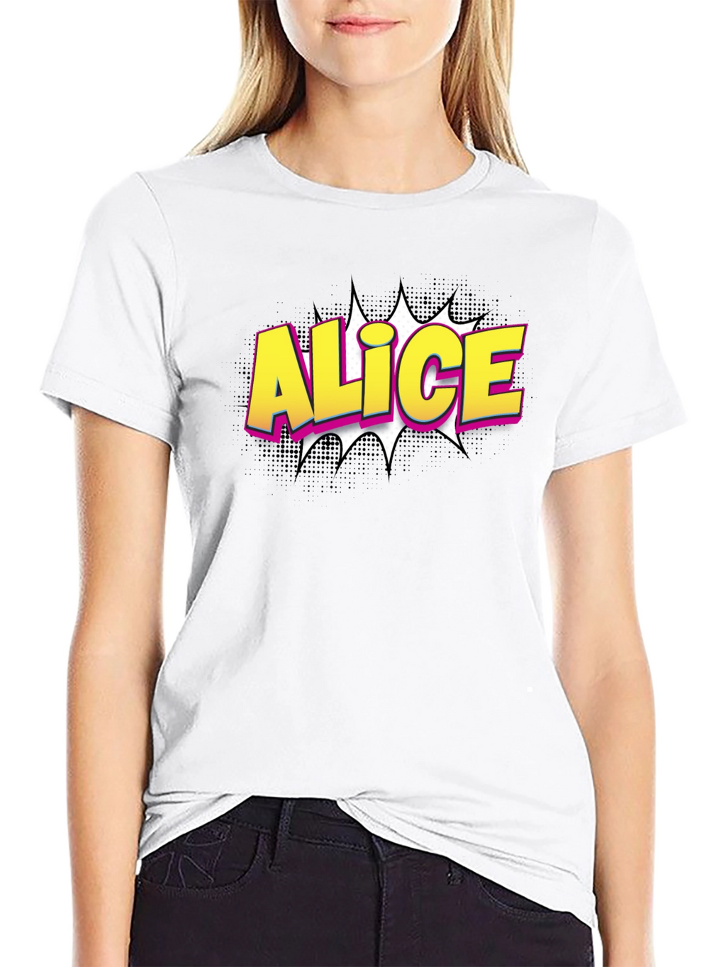 Alice Comic Style Graphic T-Shirt