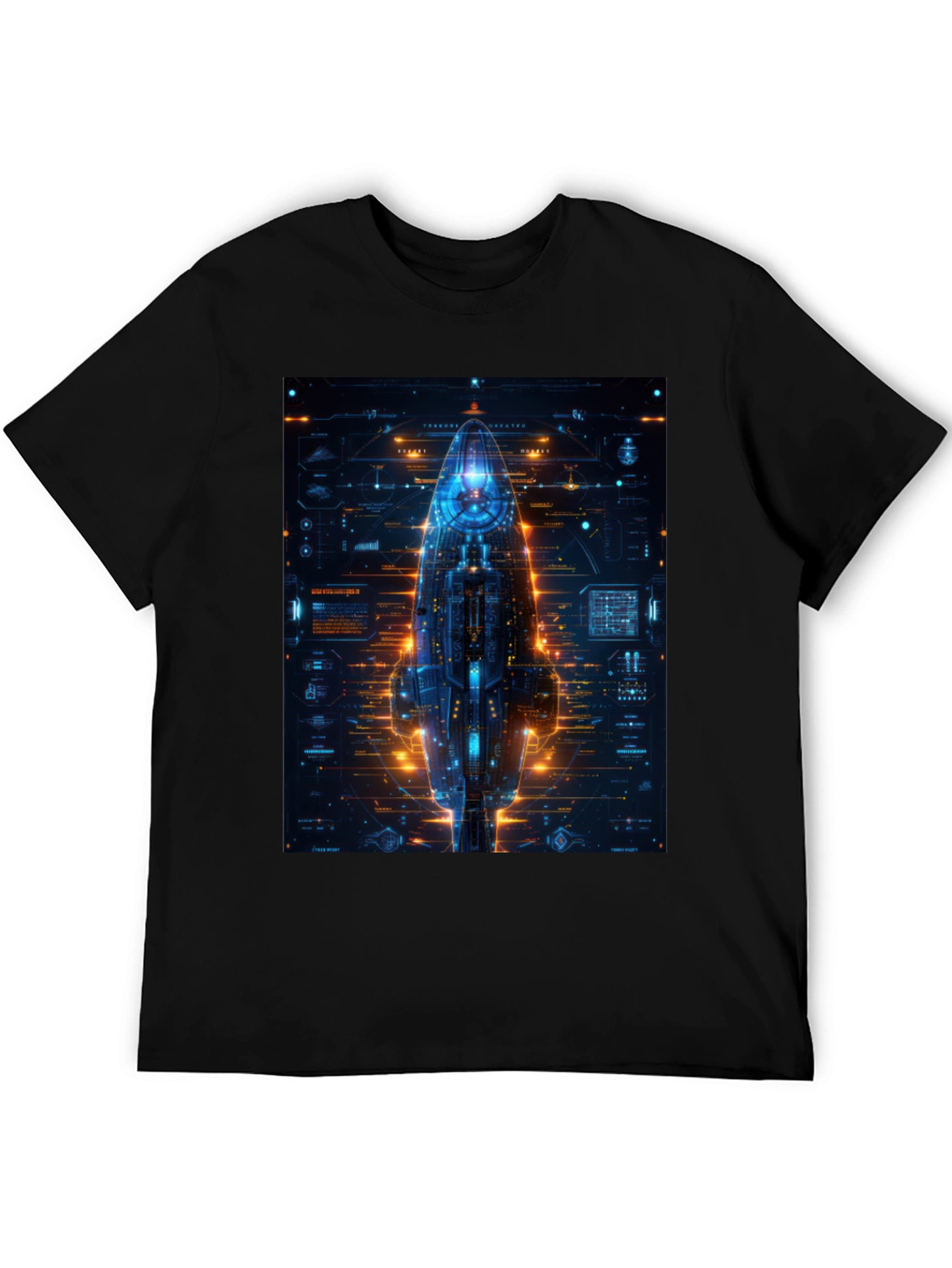 Cyberpunk Spaceship Graphic Tee