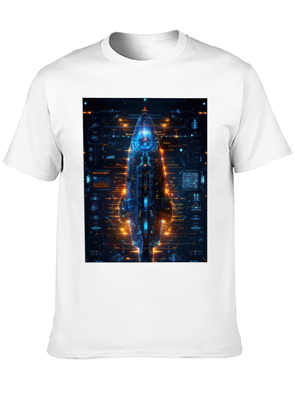 Cyberpunk Spaceship Graphic Tee