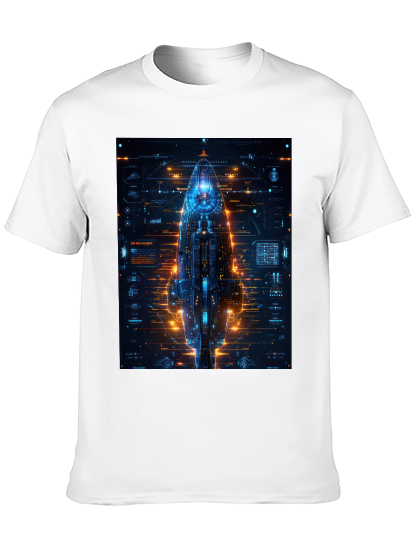 Cyberpunk Spaceship Graphic Tee