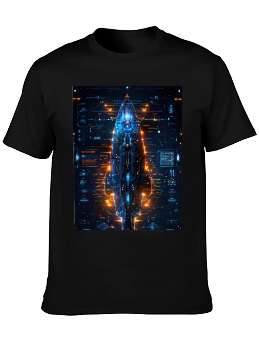 Cyberpunk Spaceship Graphic Tee