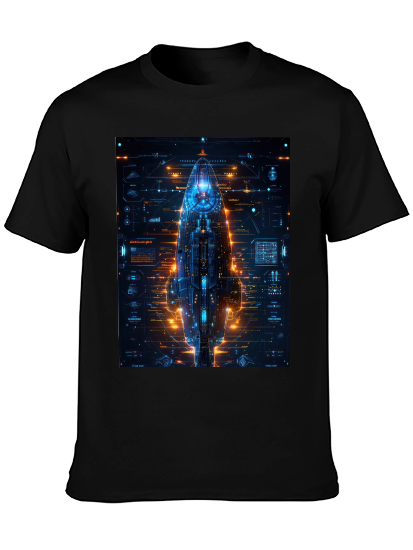 Cyberpunk Spaceship Graphic Tee
