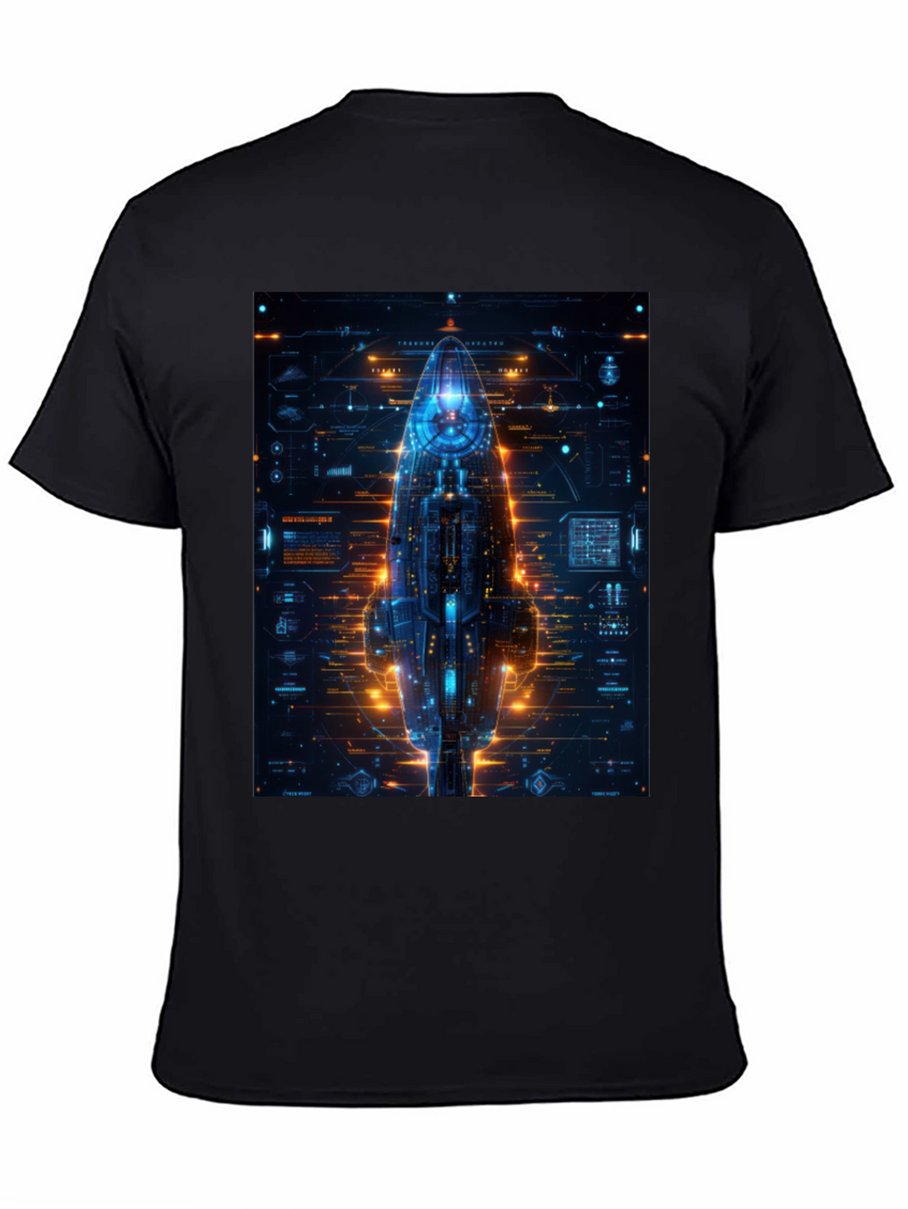 Cyberpunk Spaceship Graphic Tee