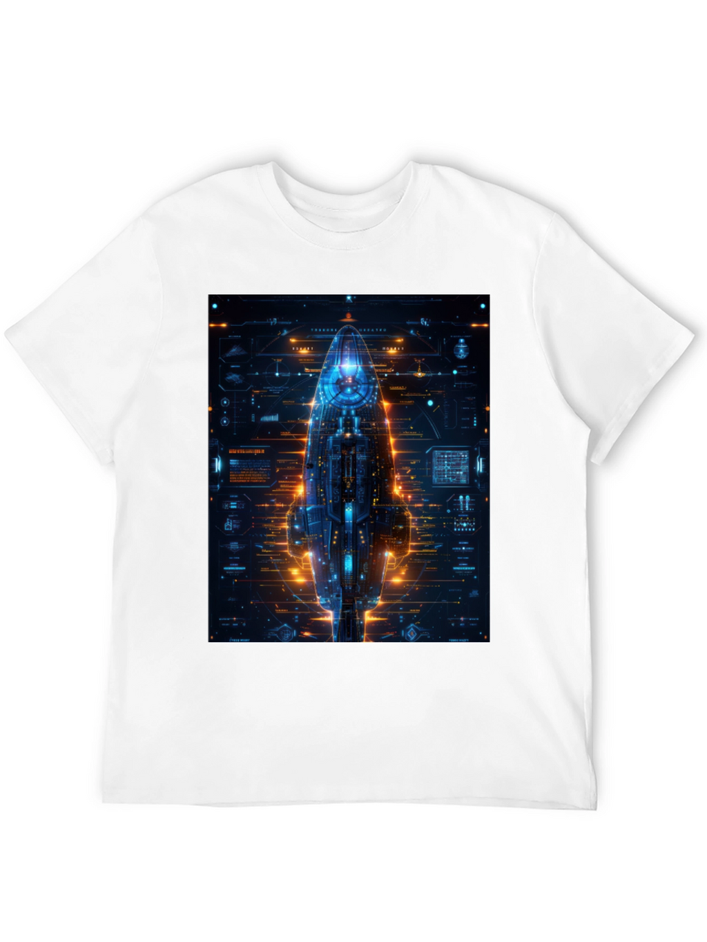 Cyberpunk Spaceship Graphic Tee
