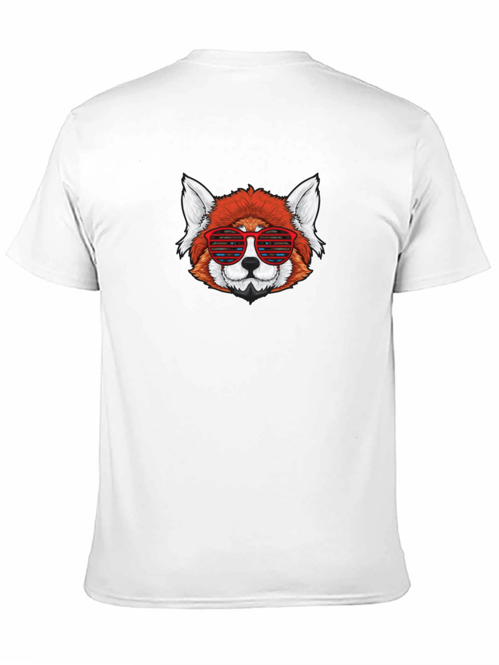 Red Panda Sunglasses Black T-Shirt