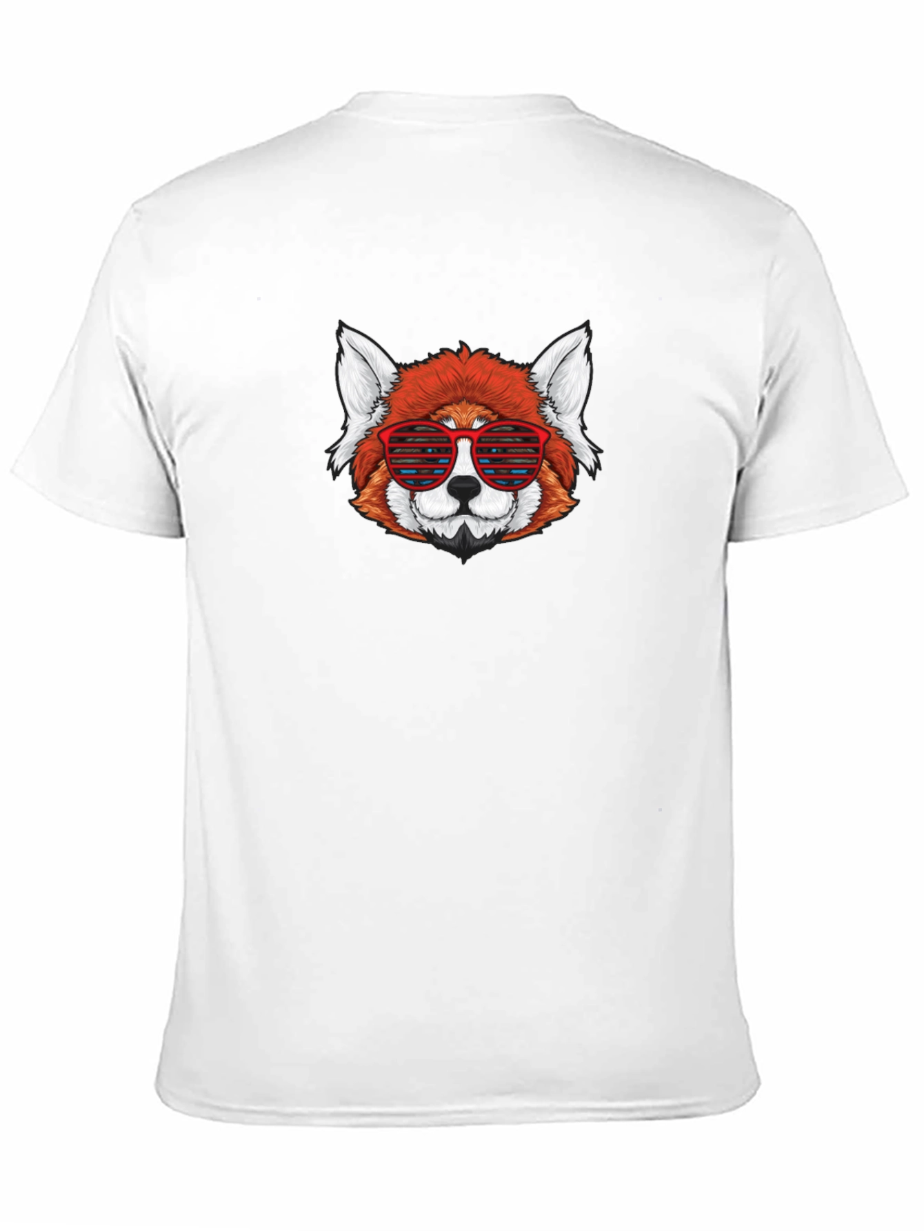 Red Panda Sunglasses Black T-Shirt