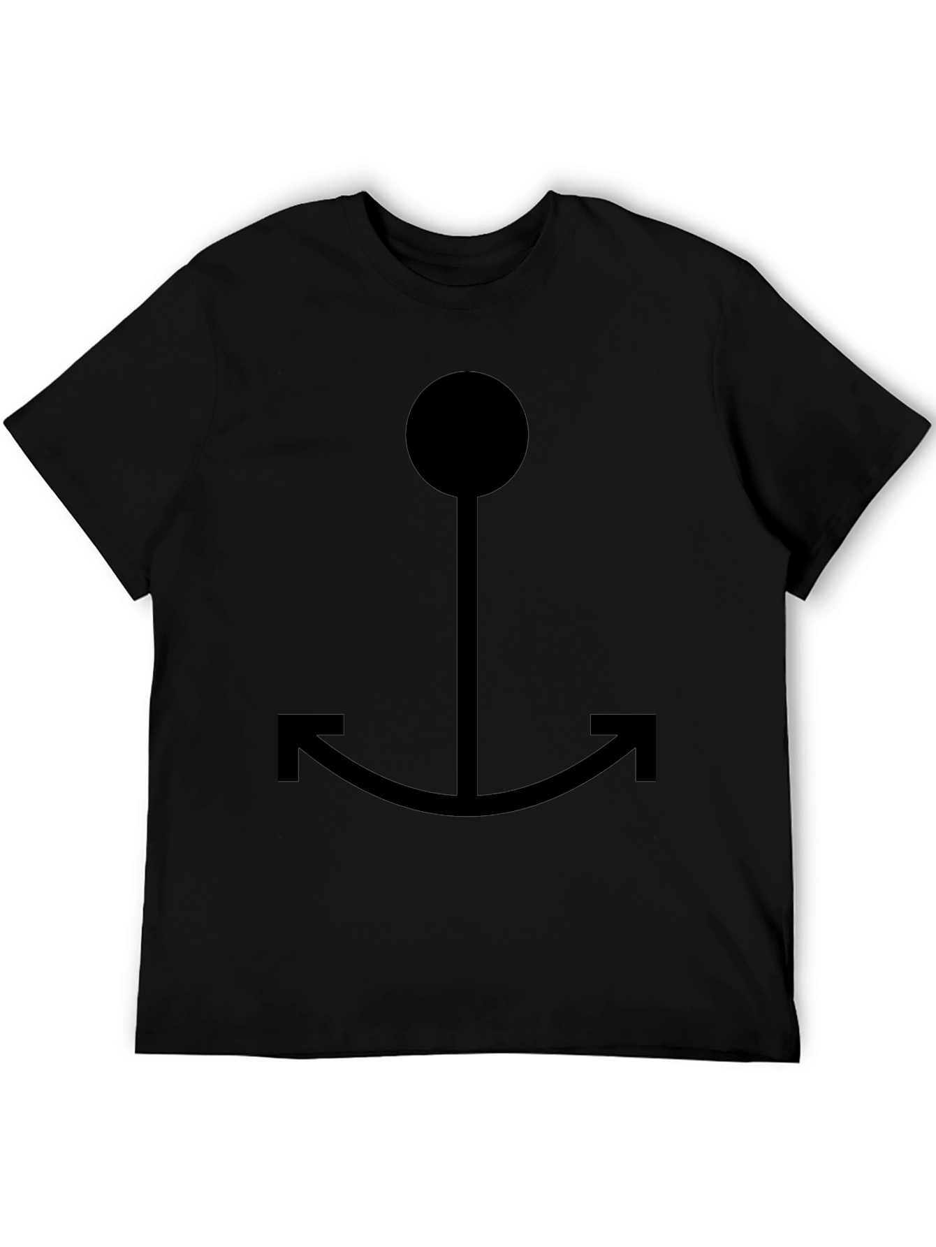 Black Anchor Graphic Tee - Casual Style