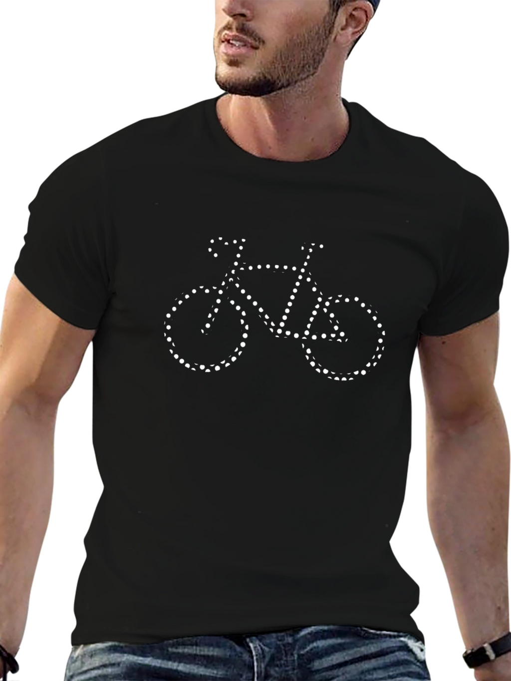 Bicycle Dot Art T-Shirt - Cool Graphic Tee