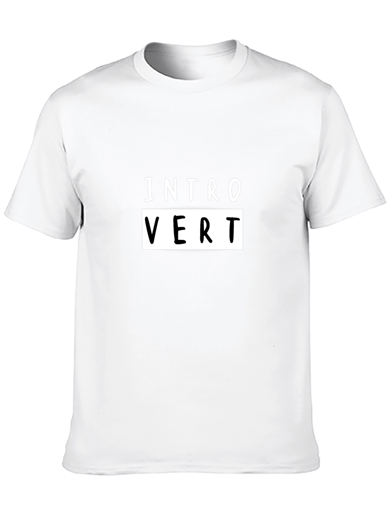 Introvert Graphic Tee - Soft Cotton Black Shirt