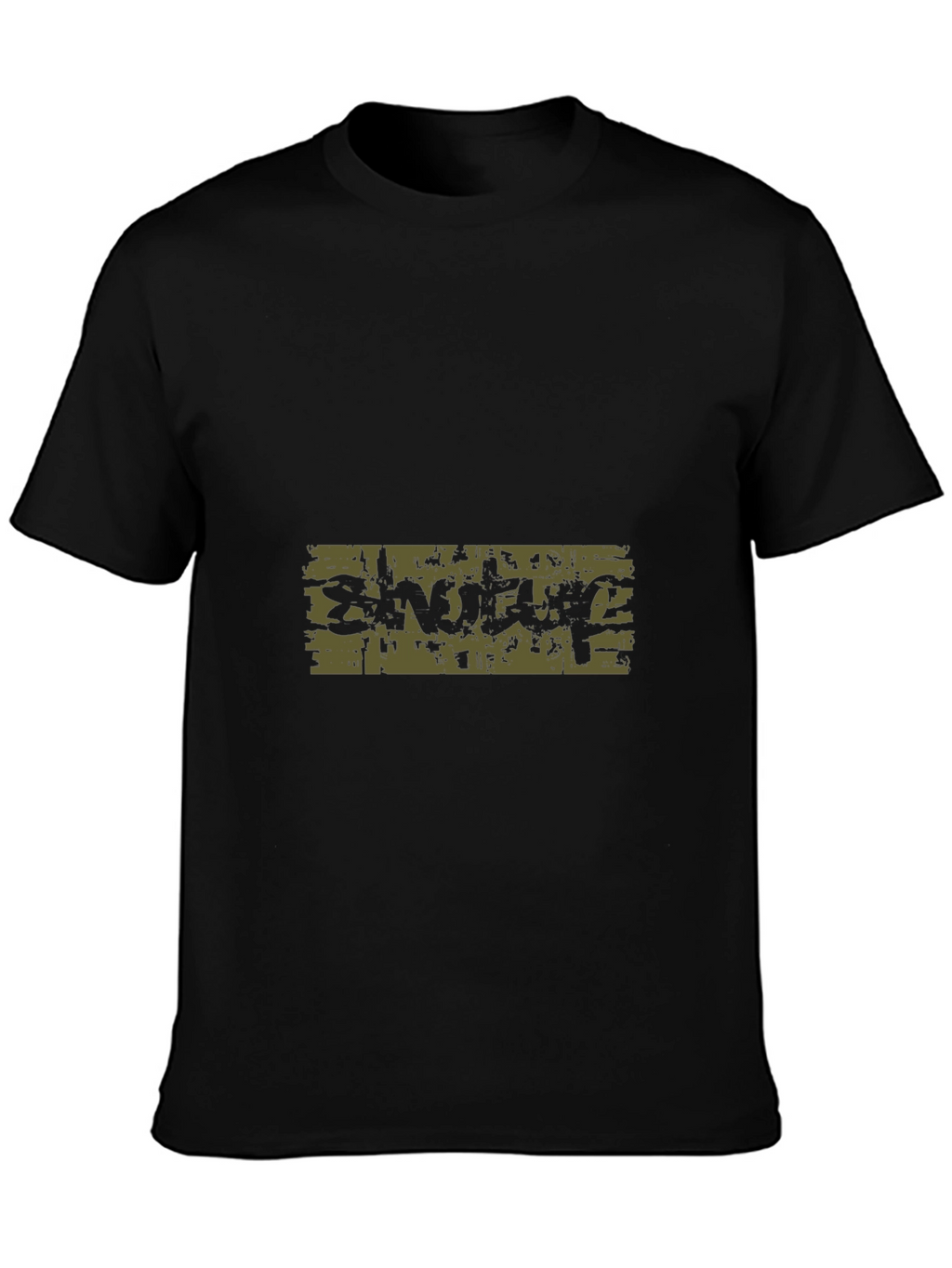 Graphic Print Black Tee